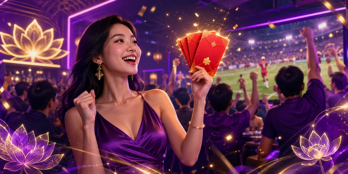 Phong bì đỏ may mắn tại Hà Nội – biểu tượng khuyến mãi và bonus hấp dẫn trên nền neon