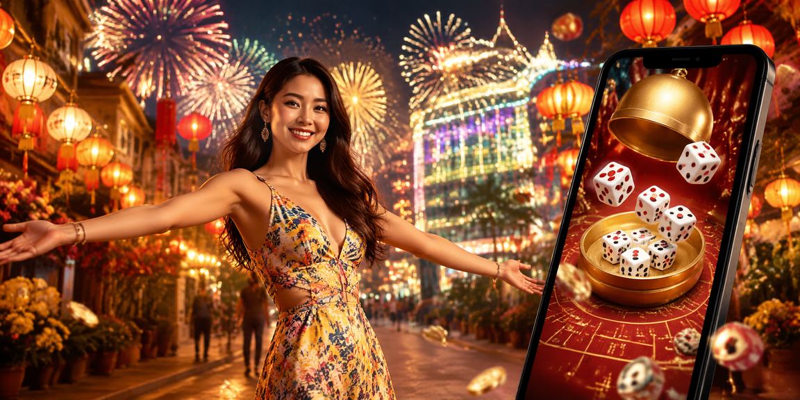 Trò chơi tài xỉu xúc xắc với đèn lồng đặc trưng Hà Nội