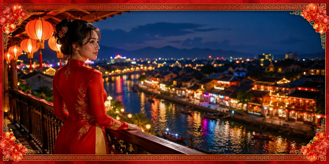 Cô gái mặc áo dài Huế sử dụng điện thoại tham gia cá cược và trò chơi trực tuyến